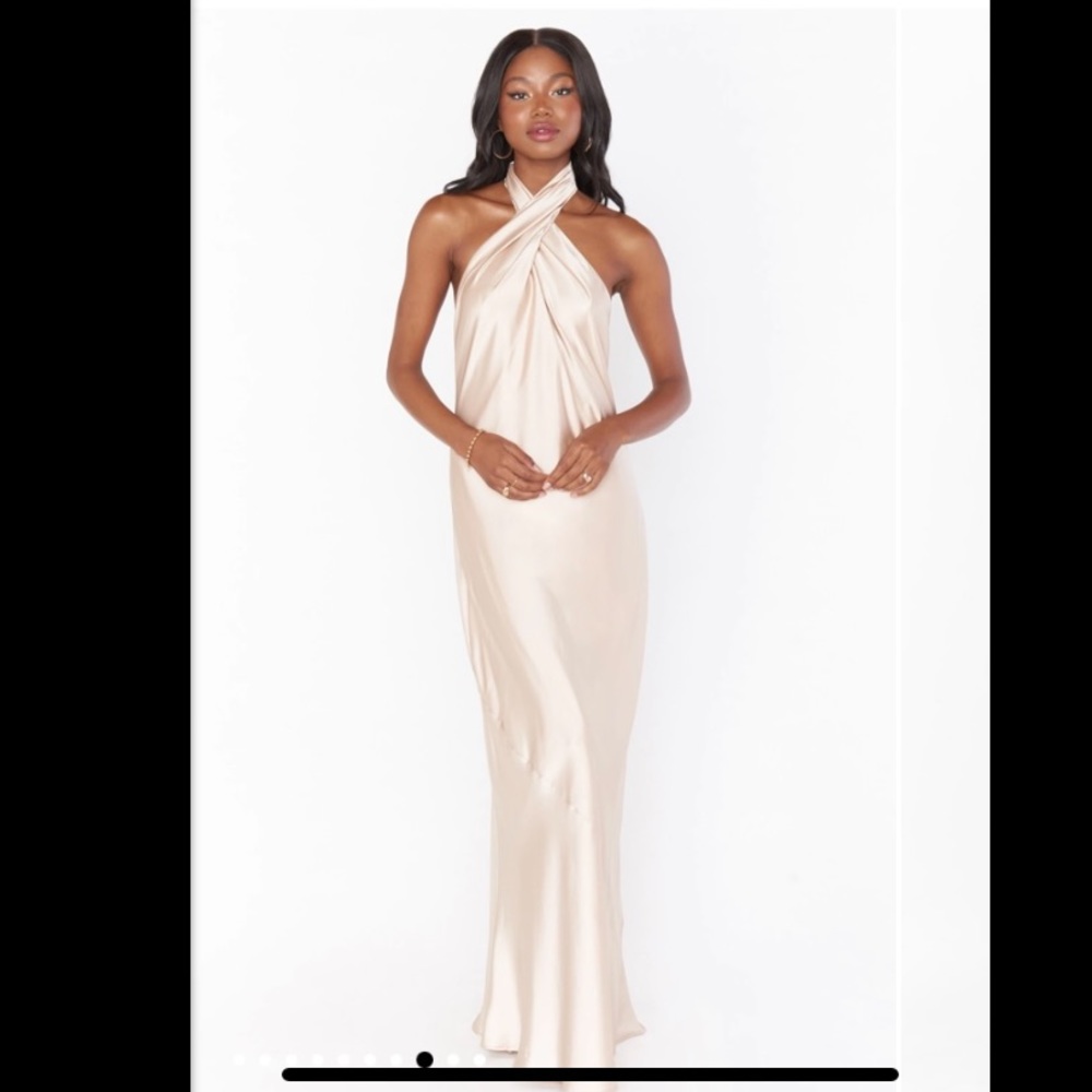Show me your mumu bridesmaid jasmine halter maxi dress